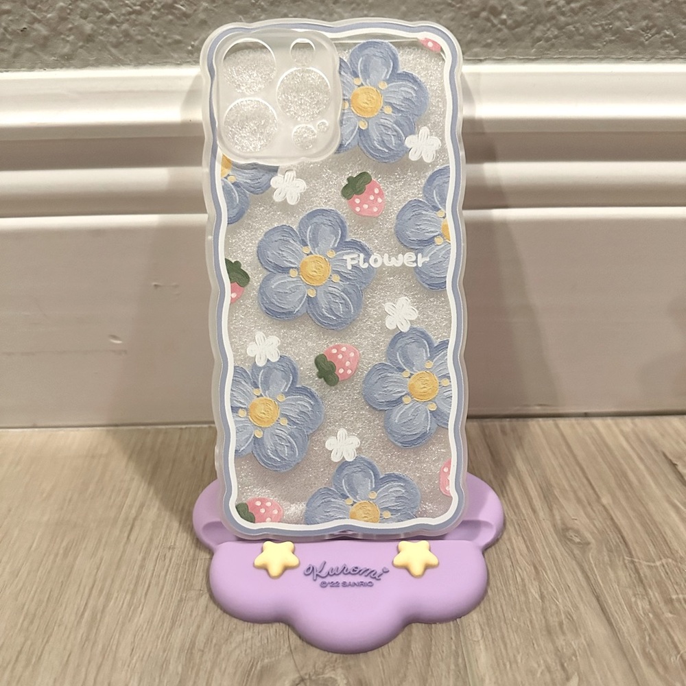 Flowers & Strawberry Silicone Soft iPhone Case